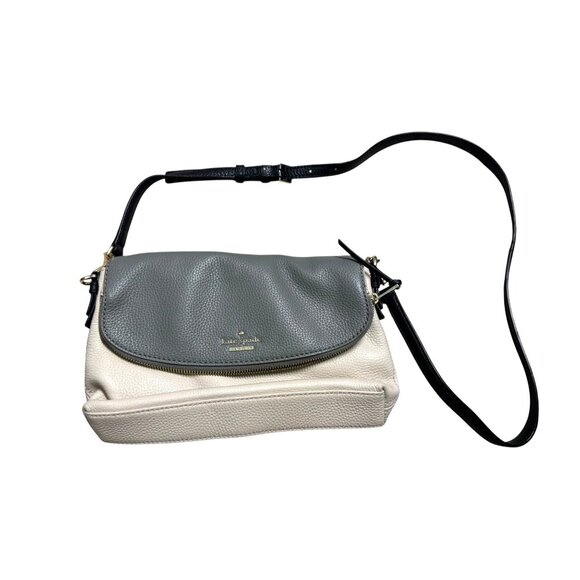 Kate Spade New York Pebbled‎ Leather Two-Tone Crossbody Bag - Picture 1 of 9